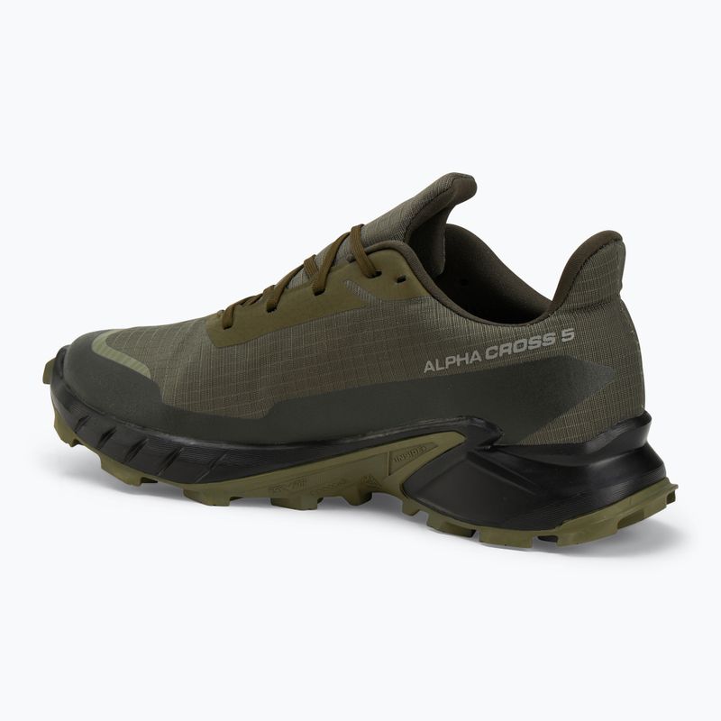 Кросівки для бігу чоловічі Salomon Alphacross 5 GTX olive night/black 3