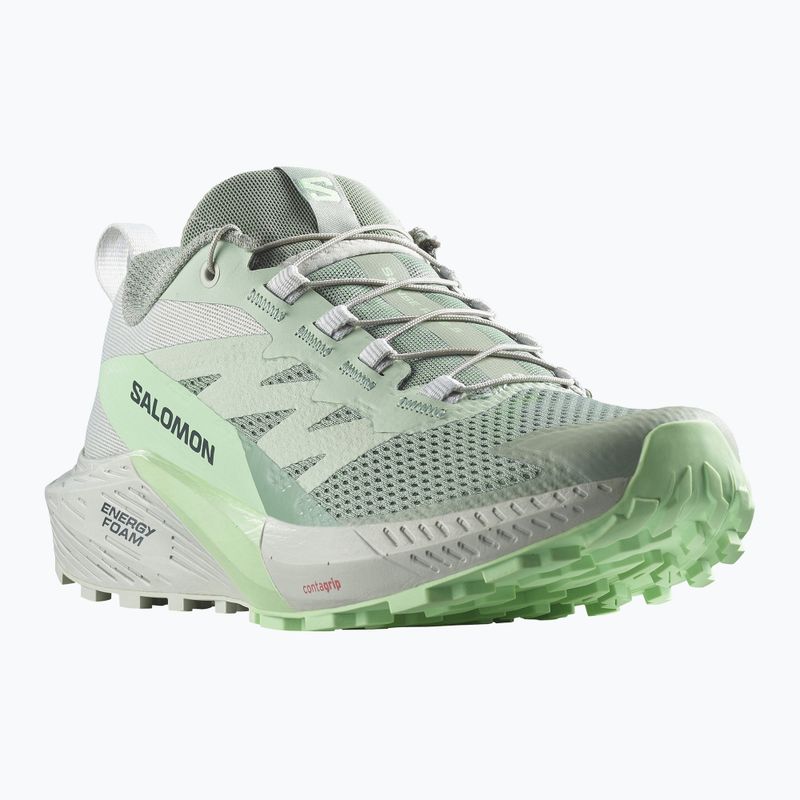 Жіночі бігові кросівки Salomon Sense Ride 5 lily pad/метал/зелений попіл 8