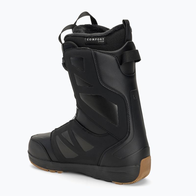 Чоловічі сноубордичні черевики Salomon Launch Boa SJ Boa чорний/чорний/білий 2
