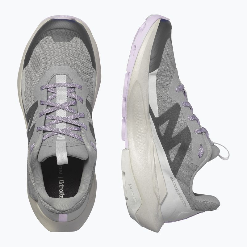 Кросівки туристичні жіночі Salomon Elixir Activ GTX shskin/glacier gray/opetal 12