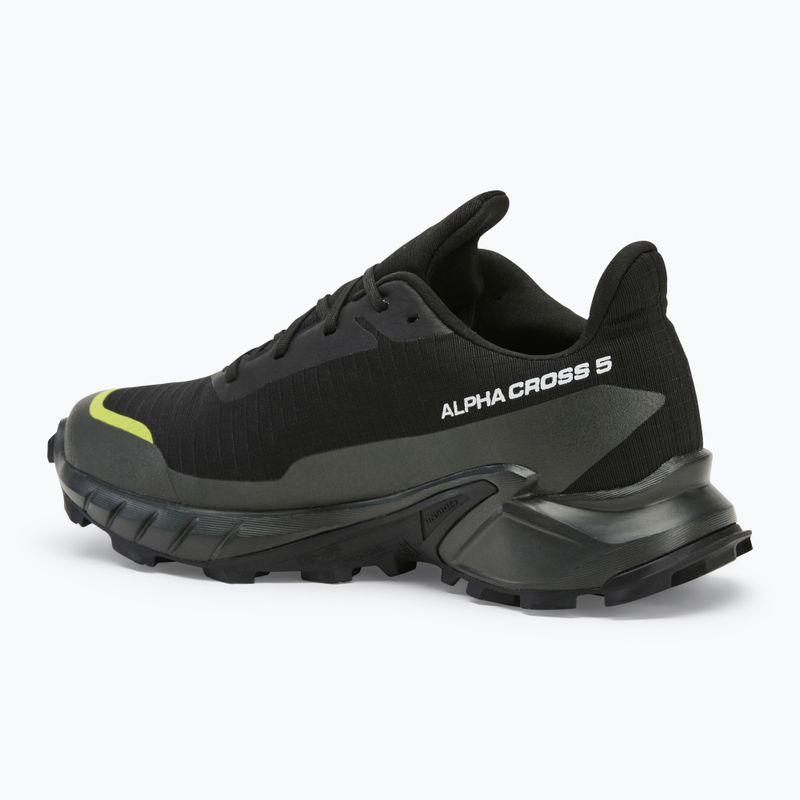 Кросівки для бігу чоловічі Salomon Alphacross 5 GTX black/peat/sulphur spring 3