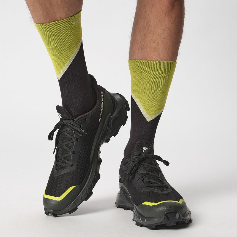 Кросівки для бігу чоловічі Salomon Alphacross 5 GTX black/peat/sulphur spring 11