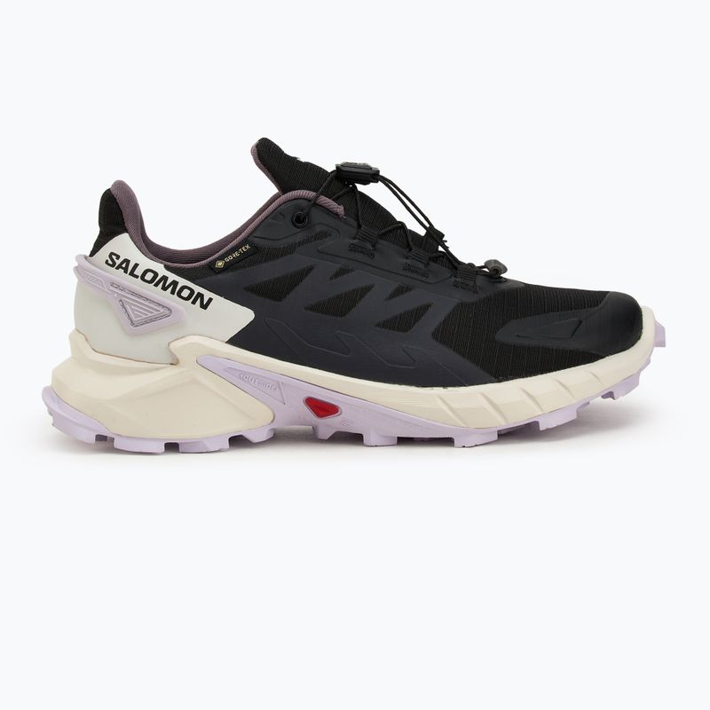 Кросівки для бігу жіночі Salomon Supercross 4 GTX black/vanilla ice /orchid petal 2