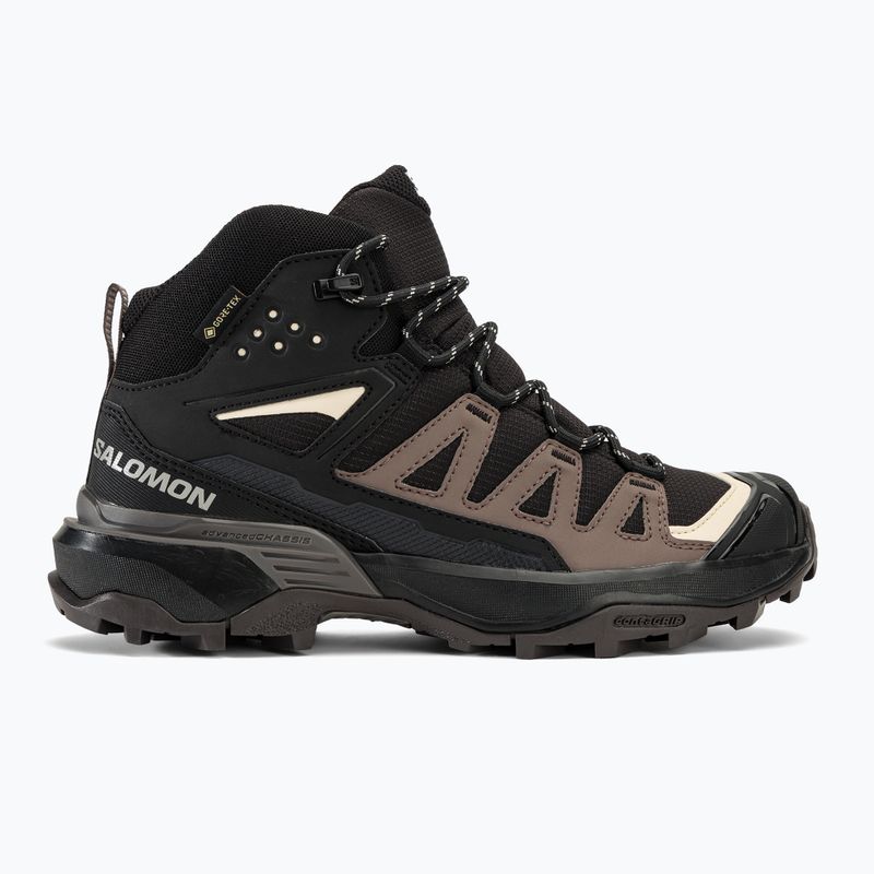 Жіночі туристичні черевики Salomon X Ultra 360 MID GTX чорні/сливовий кошеня/сланець 2