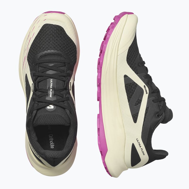 Жіночі кросівки Salomon Ultra Flow чорний/прозорий жовтий/рожево-фіолетовий 13