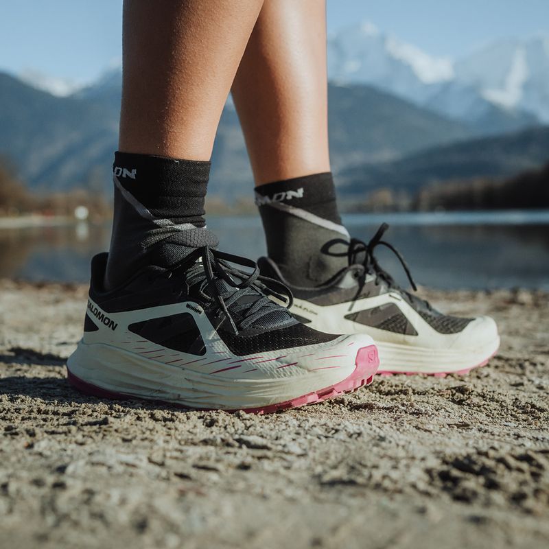 Жіночі кросівки Salomon Ultra Flow чорний/прозорий жовтий/рожево-фіолетовий 18