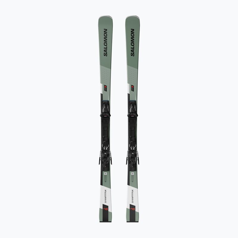 Лижі Salomon S/Max 8 + кріплення M10 GW oil green/black/white