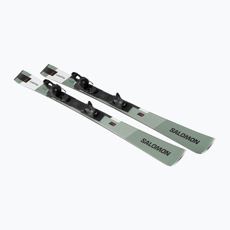 Лижі Salomon S/Max 8 + кріплення M10 GW oil green/black/white 3