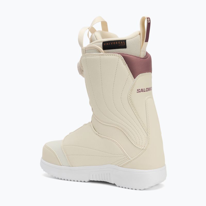 Черевики сноубордичні жіночі Salomon Pearl Boa almond milk/vanilla ice/grape shake 2