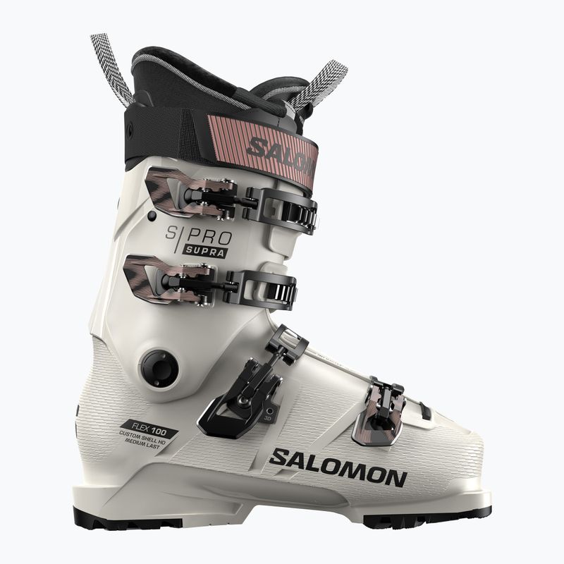 Черевики гірськолижні жіночі Salomon S/Pro Supra 100 W GW gray aurora/black/pinkgold met. 6