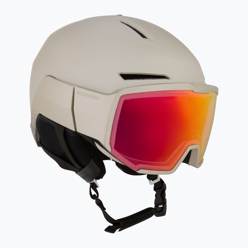 Шолом гірськолижний Salomon Osmo Pro Sigma Photo light bronze met/black/poppy red