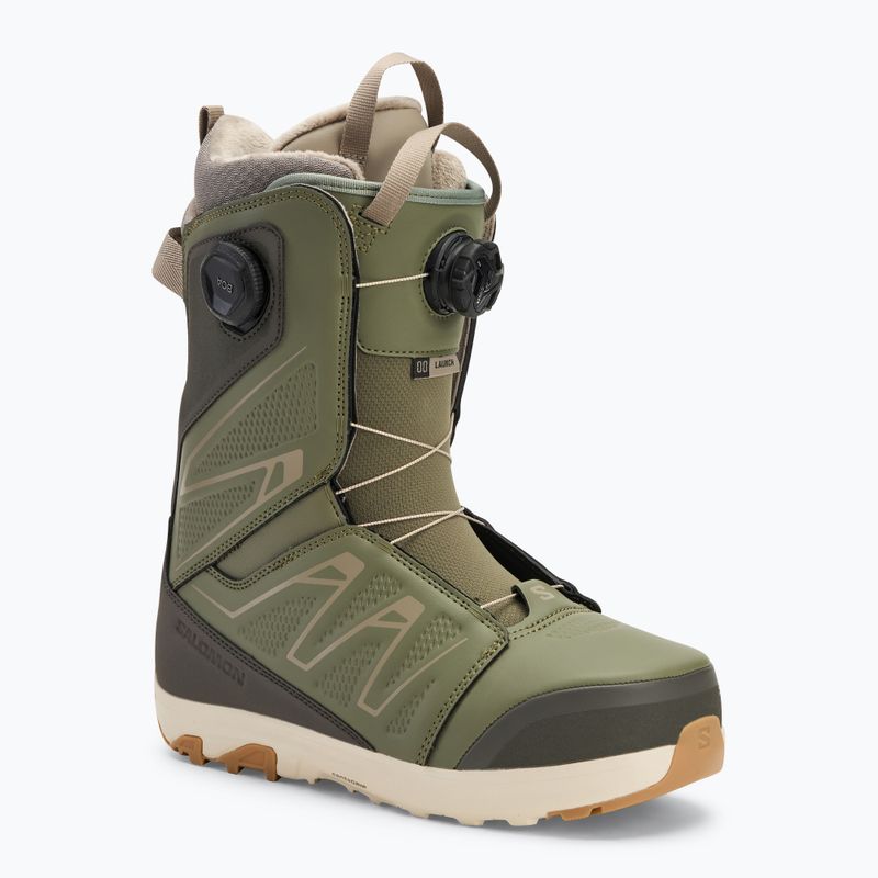 Черевики сноубордичні чоловічі Salomon Launch Boa SJ Boa deep lichen green/beluga/vintage khaki