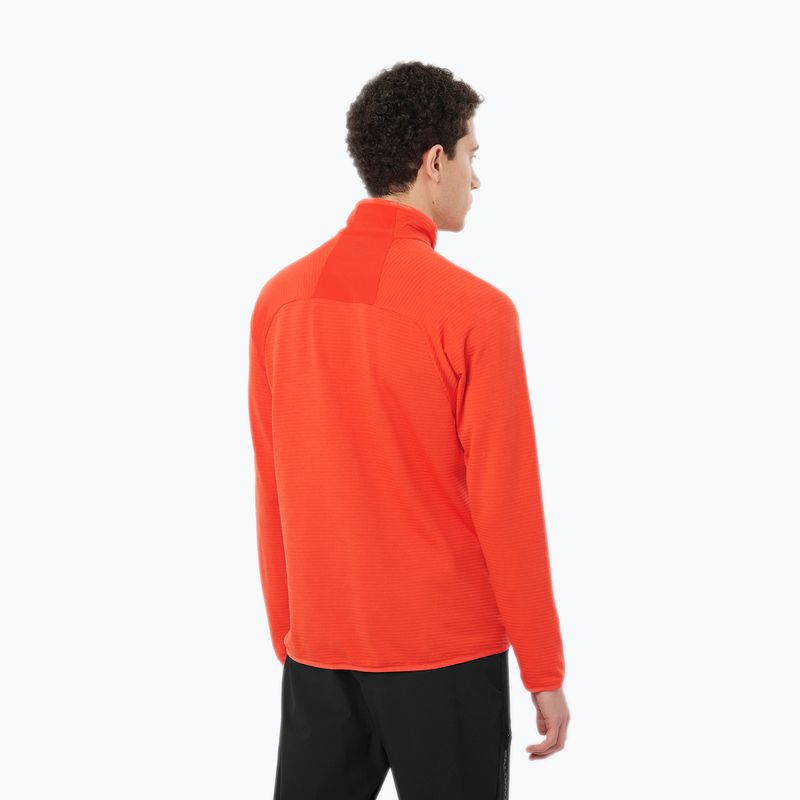 Кофта трекінгова чоловіча Salomon Essential Lightwarm FZ cherry tomato 2