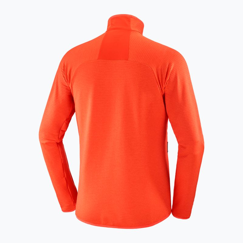 Кофта трекінгова чоловіча Salomon Essential Lightwarm FZ cherry tomato 6