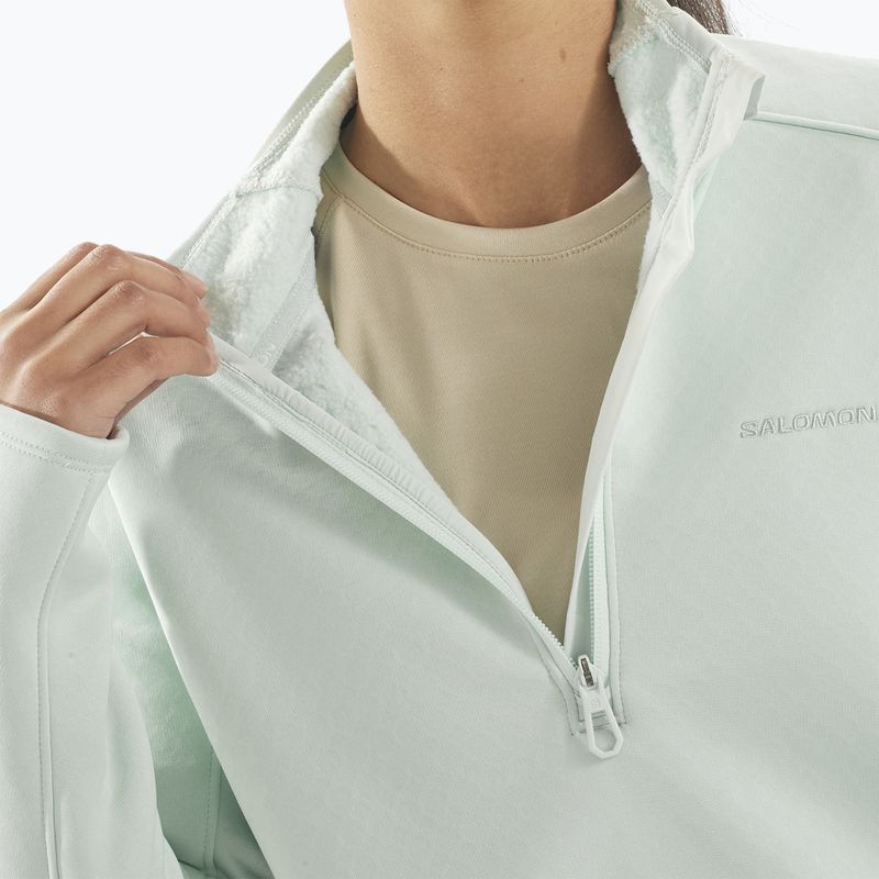 Кофта трекінгова жіноча Salomon Essential Midwarm HZ misty blue 5