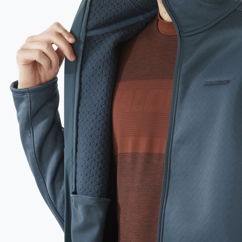 Кофта трекінгова чоловіча Salomon Essential Midwarm Fz midnight navy 5