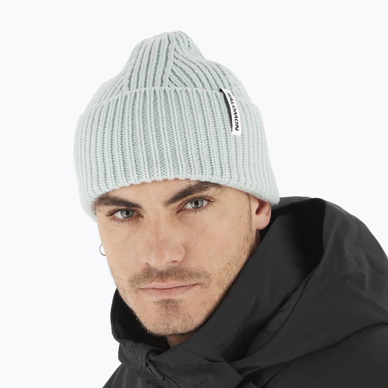 Шапка зимова Salomon Snowbird misty blue 2