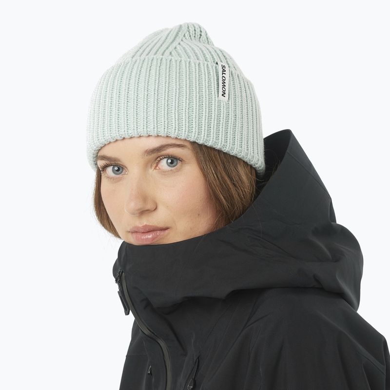 Шапка зимова Salomon Snowbird misty blue 3