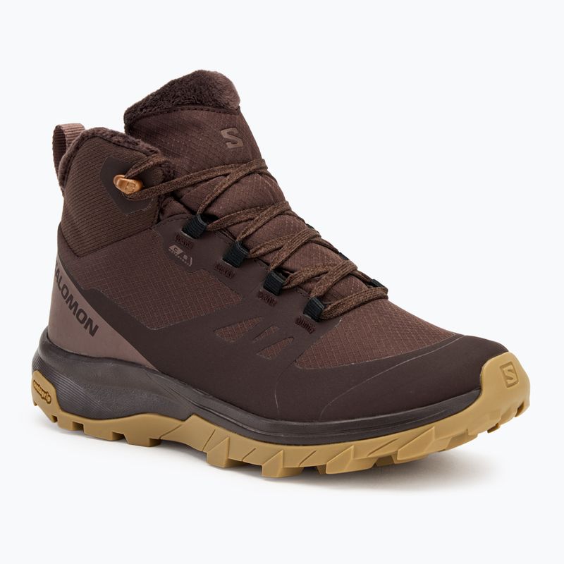 Черевики туристичні жіночі Salomon Outsnap CSWP black coffee/peppercorn/gum