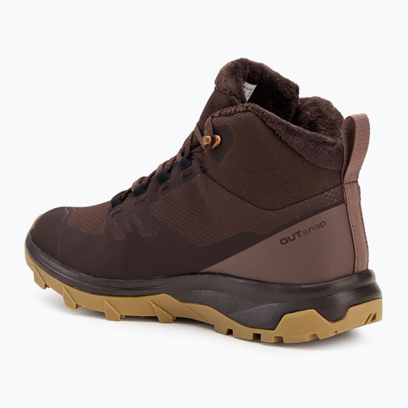 Черевики туристичні жіночі Salomon Outsnap CSWP black coffee/peppercorn/gum 3