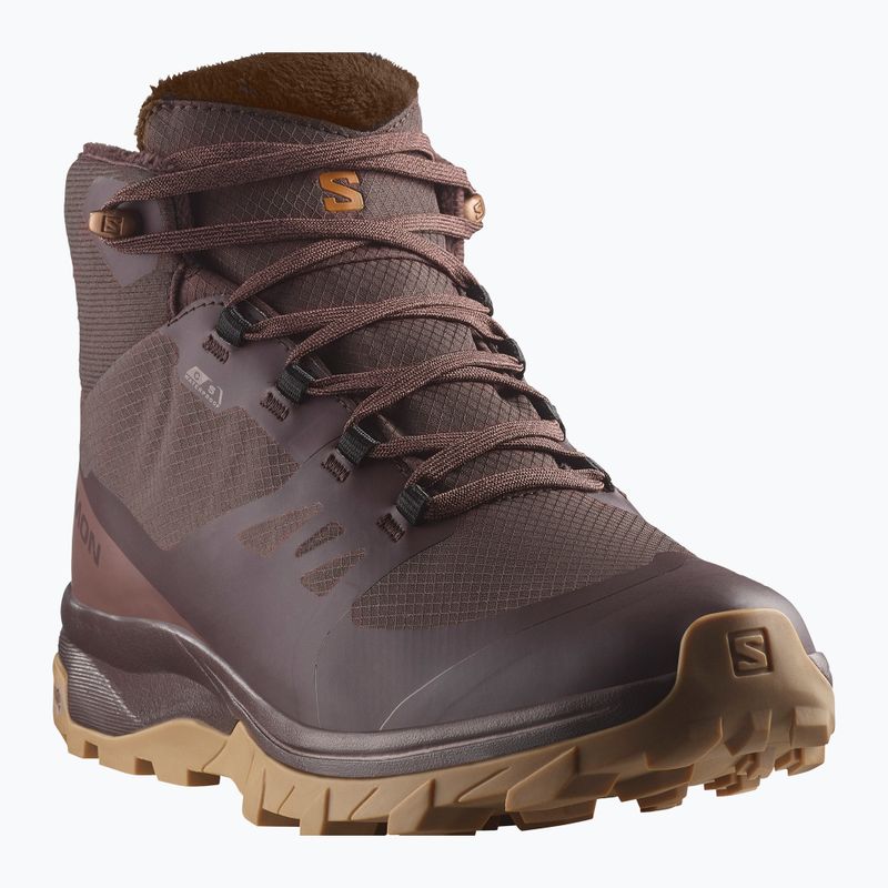 Черевики туристичні жіночі Salomon Outsnap CSWP black coffee/peppercorn/gum 8