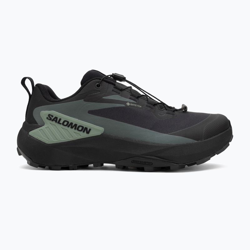 Кросівки для бігу чоловічі Salomon Genesis GTX black/agave green/urban chic 2