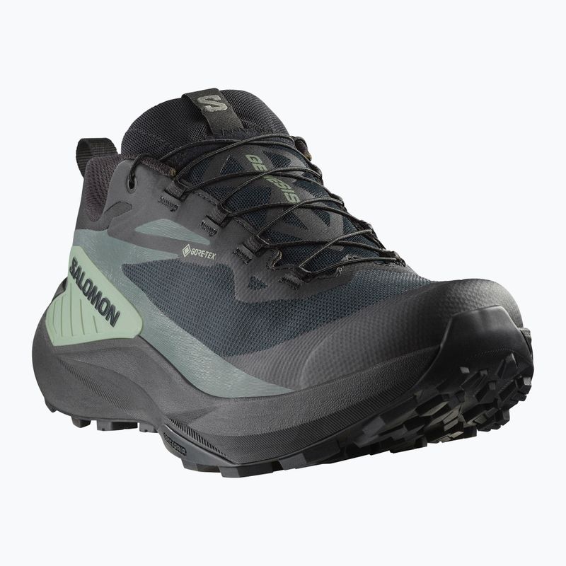 Кросівки для бігу чоловічі Salomon Genesis GTX black/agave green/urban chic 8