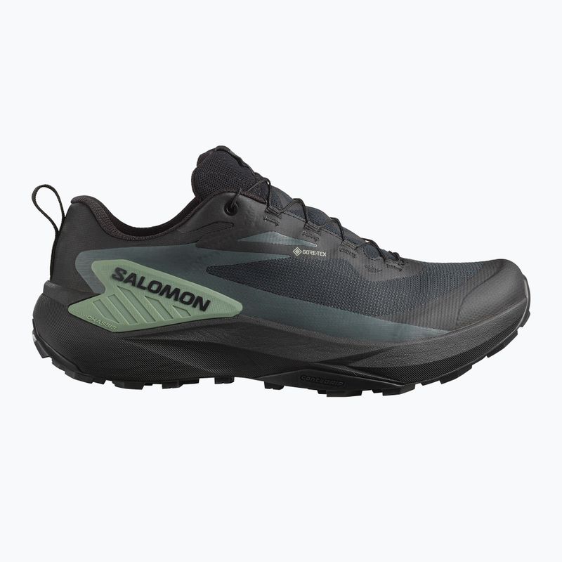 Кросівки для бігу чоловічі Salomon Genesis GTX black/agave green/urban chic 9