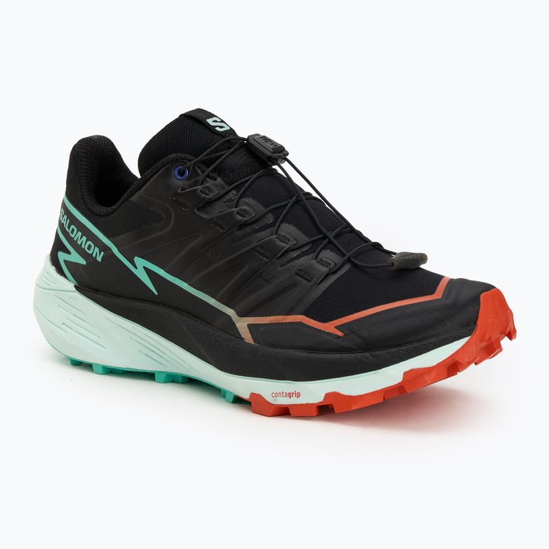 Кросівки для бігу жіночі Salomon Thundercross black/cherry tomato/electric green