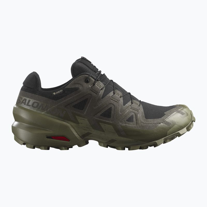 Кросівки для бігу чоловічі Salomon Speedcross 6 GTX black/peat/deep lichen green 2