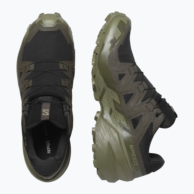 Кросівки для бігу чоловічі Salomon Speedcross 6 GTX black/peat/deep lichen green 6