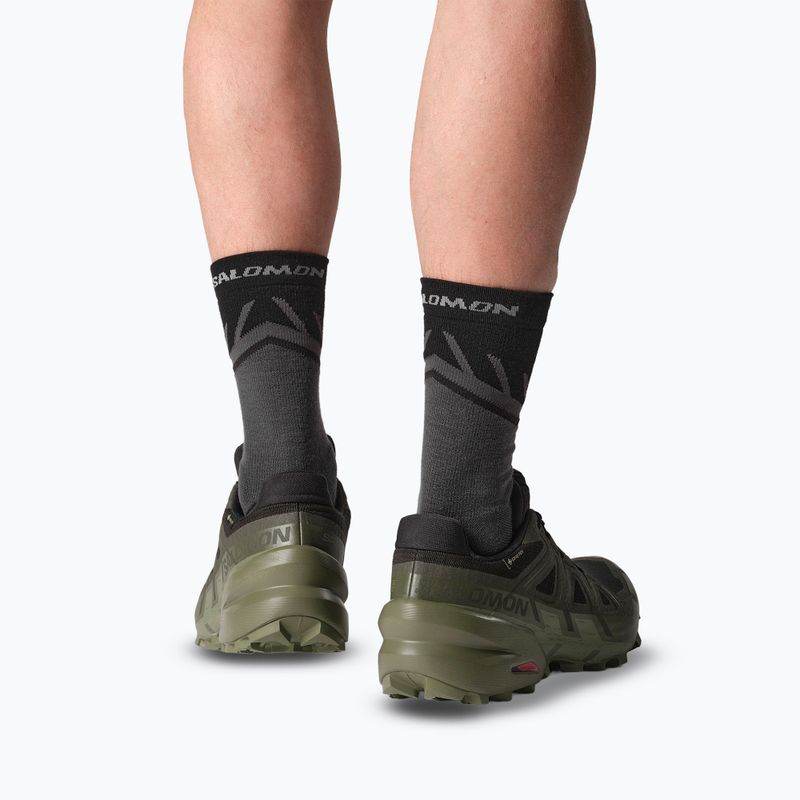 Кросівки для бігу чоловічі Salomon Speedcross 6 GTX black/peat/deep lichen green 8
