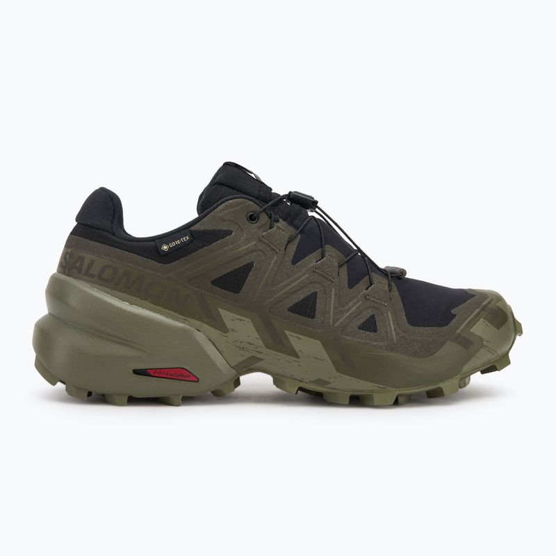 Кросівки для бігу чоловічі Salomon Speedcross 6 GTX black/peat/deep lichen green 2
