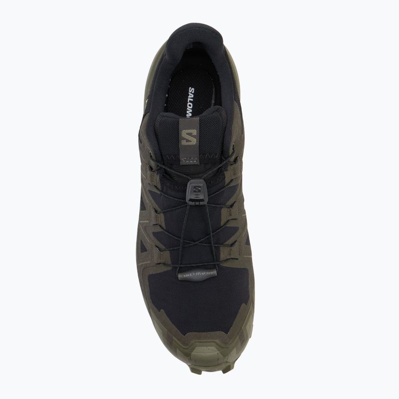 Кросівки для бігу чоловічі Salomon Speedcross 6 GTX black/peat/deep lichen green 5