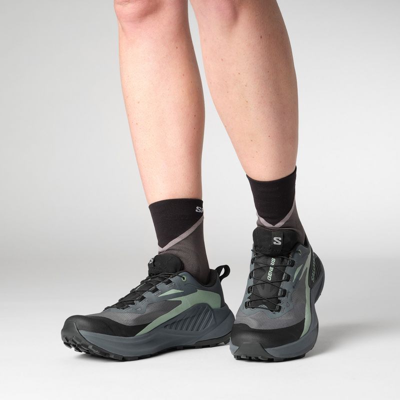 Кросівки для бігу жіночі Salomon Genesis GTX turbulence/black/green milieu 3