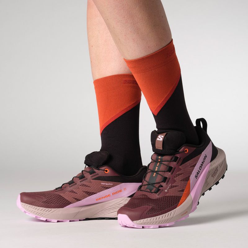 Кросівки для бігу жіночі Salomon Sense Ride 5 GTX catawba grape/orchid bouquet/cherry tomato 10