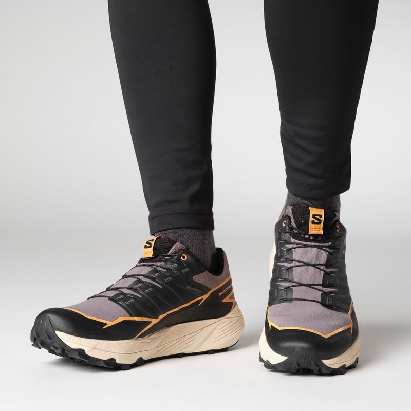 Кросівки для бігу жіночі Salomon Thundercross GTX shark/black/papaya 9