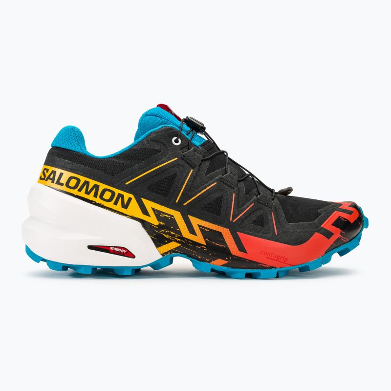 Кросівки для бігу чоловічі Salomon Speedcross 6 black/white/transcend blue 2