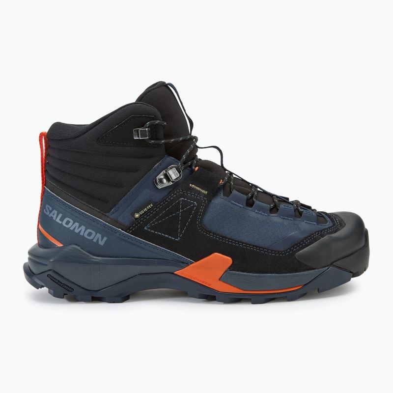 Чоловічі трекінгові черевики Salomon X Ultra Alpine MID GTX сині ночі/чорні/червоні помаранчеві 2