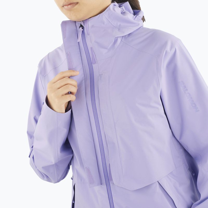 Куртка вітровка жіноча Salomon Outerpath Pro 2.5L violet tulip 4