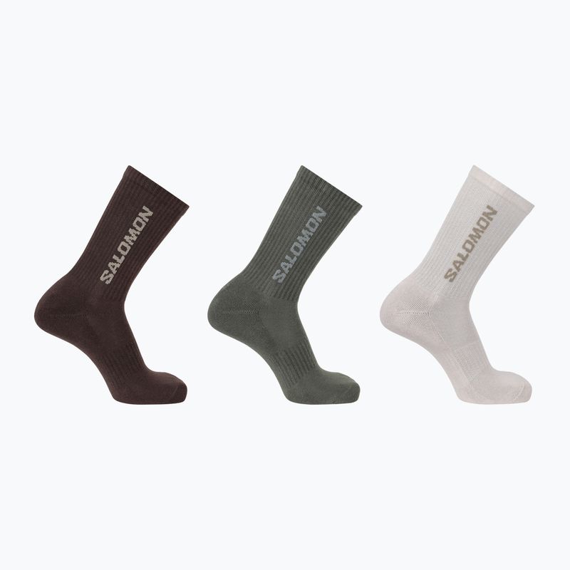 Шкарпетки Salomon Everyday Crew 3 пари silver cloud/sedona sage