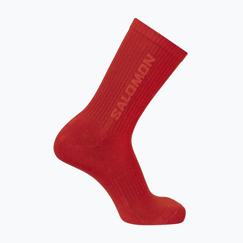 Шкарпетки Salomon Everyday Crew 3 пари flame scarlet/dark citron 2
