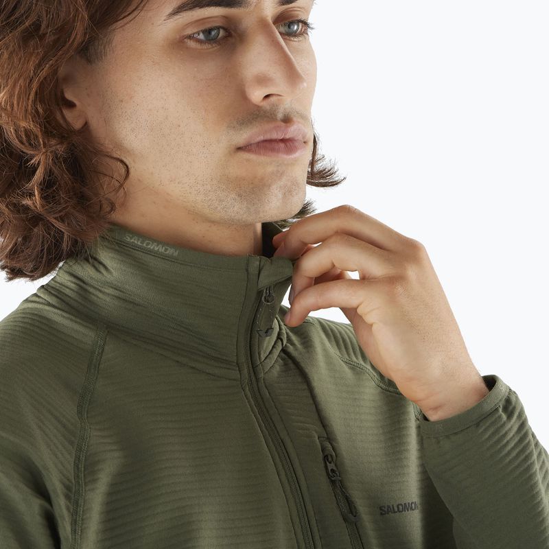 Кофта трекінгова чоловіча Salomon Essential Lightwarm Full Zip grape leaf 3