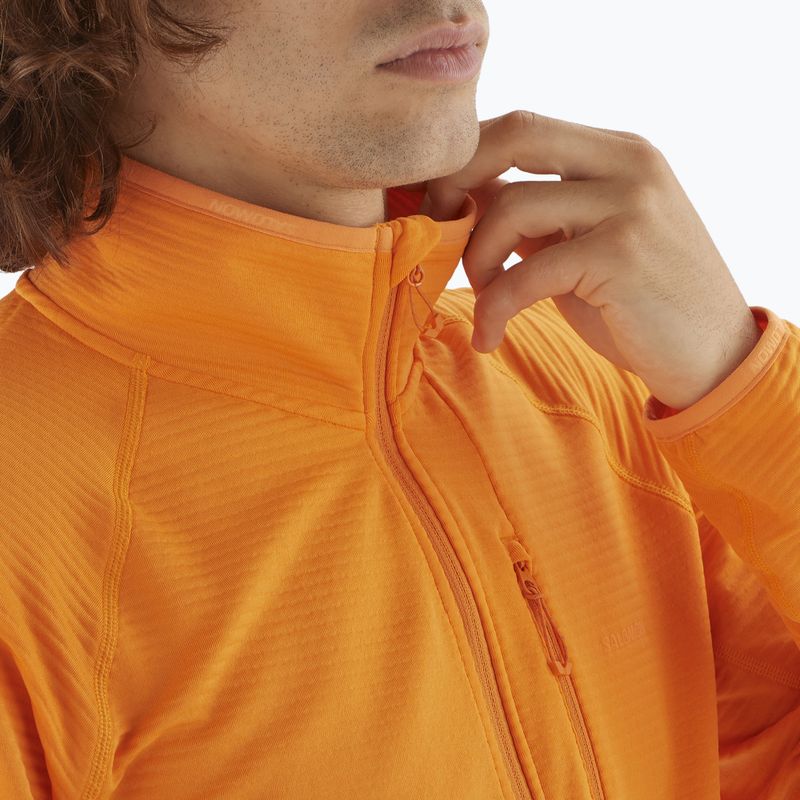 Кофта трекінгова чоловіча Salomon Lightwarm Full Zip turmeric 3