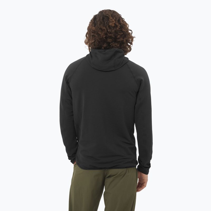 Кофта трекінгова чоловіча Salomon Sntial Lightwarm Hybrid deep black 2