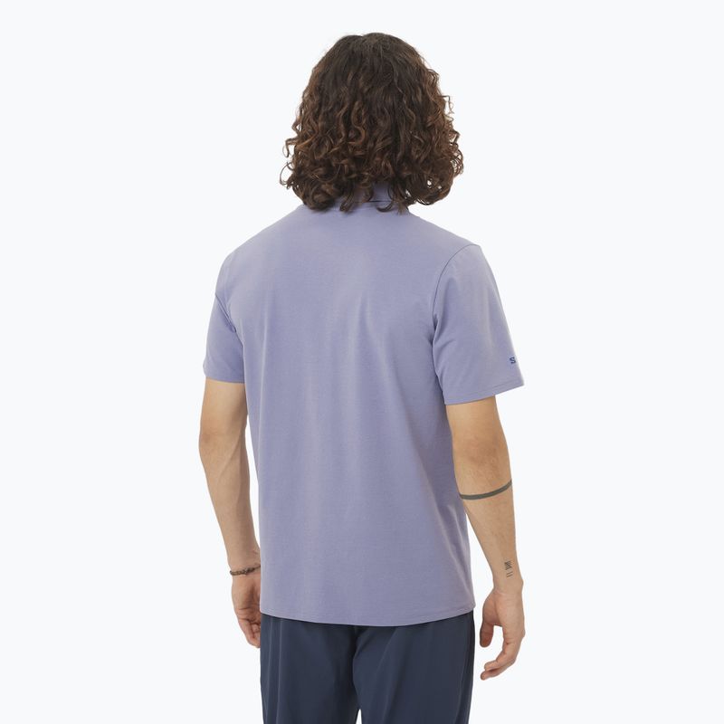 Футболка поло чоловіча Salomon Trackline Polo blue granite 2