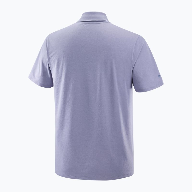 Футболка поло чоловіча Salomon Trackline Polo blue granite 8
