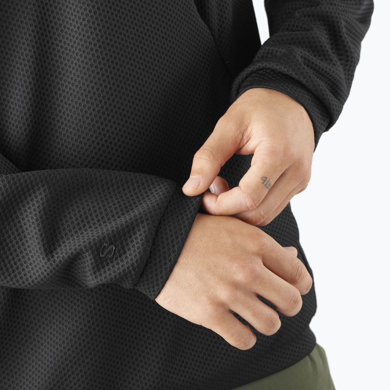 Кофта трекінгова чоловіча Salomon Motomesh Crewneck deep black 4