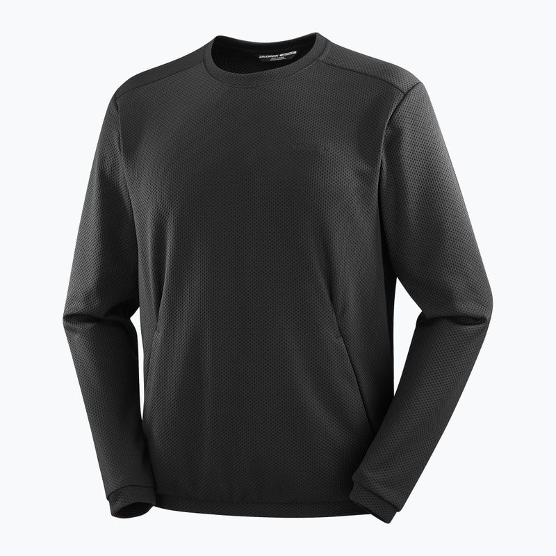 Кофта трекінгова чоловіча Salomon Motomesh Crewneck deep black 8