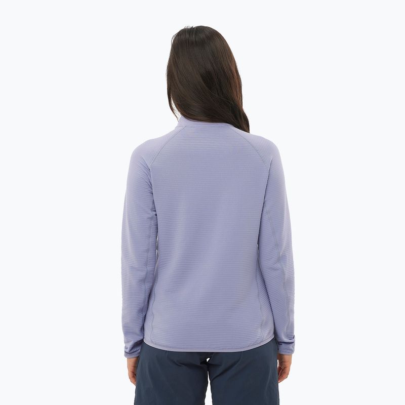 Кофта трекінгова жіноча Salomon Essential Lightwarm Half Zip blue granite 2